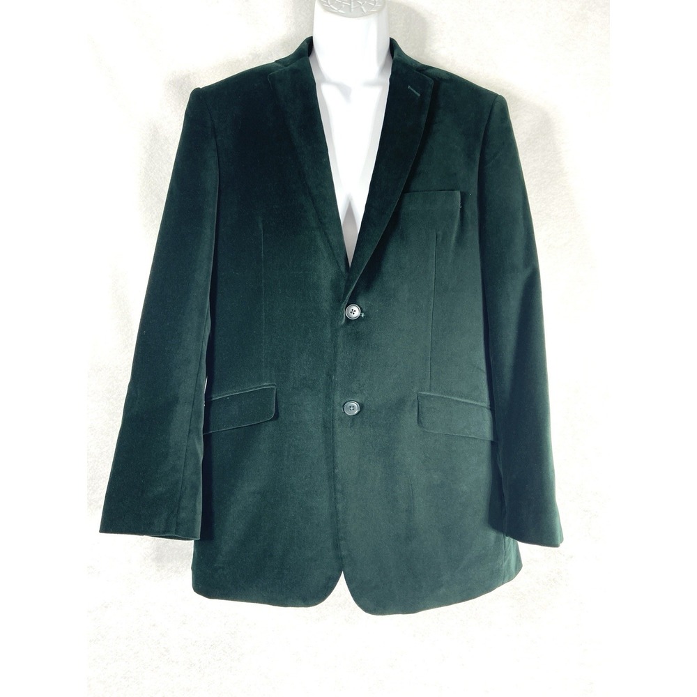 Madison Jacket Mens 38R Green Luxe Velvet Sport Coat 100% Cotton Blazer NWOT
